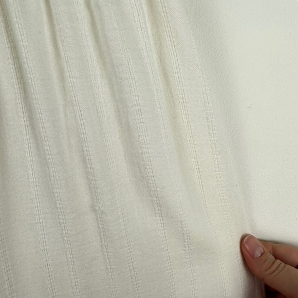 NWT NSF Niara Sz L Women's Short Sleeve Peasant Dress in White - Picture 12 of 16